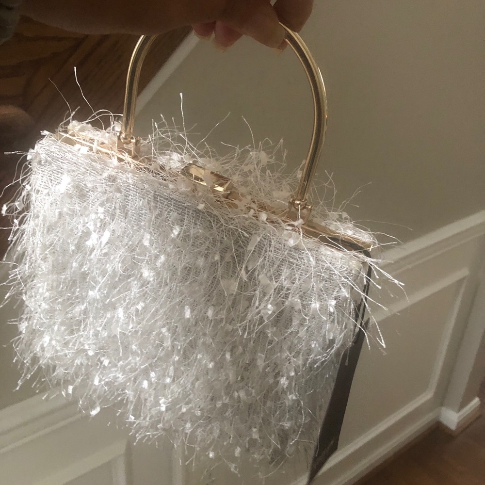 White evening cute bag